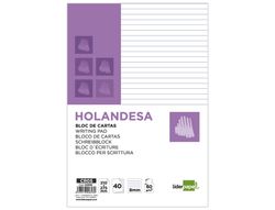 Bloc de Cartas Liderpapel Rayado Holandesa 40 Hojas 60G/M2