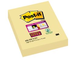 Bloc de Notas Adhesivas Quita y Pon Post-It Super Sticky 51X76 mm con 90 Hojas 565 Amarillo Canario