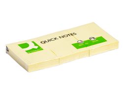 Bloc de Notas Adhesivas Quita y Pon Q-Connect 40X50 mm con 100 Hojas