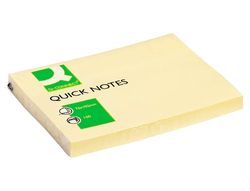 Bloc de Notas Adhesivas Quita y Pon Q-Connect 75X100 mm con 100 Hojas