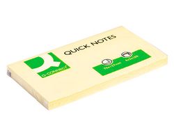 Bloc de Notas Adhesivas Quita y Pon Q-Connect 75X125 mm con 100 Hojas