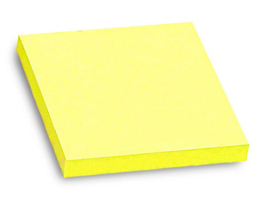 Bloc de Notas Adhesivas Quita y Pon Q-Connect 75X75 mm Amarillo Neon 80 Hojas