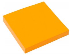 Bloc de Notas Adhesivas Quita y Pon Q-Connect 75X75 mm Naranja Neon 80 Hojas