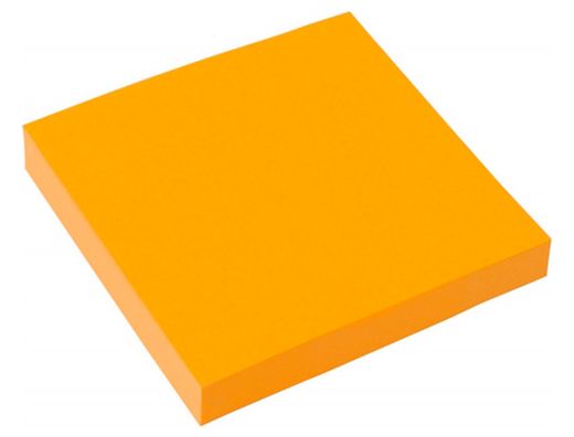 Bloc de Notas Adhesivas Quita y Pon Q-Connect 75X75 mm Naranja Neon 80 Hojas