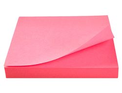 Bloc de Notas Adhesivas Quita y Pon Q-Connect 75X75 mm Rosa Neon 80 Hojas