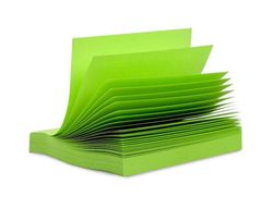 Bloc de Notas Adhesivas Quita y Pon Q-Connect 75X75 mm Verde Neon 80 Hojas