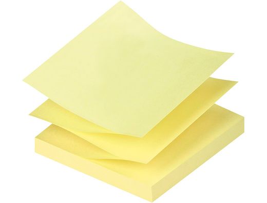 Bloc de Notas Adhesivas Quita y Pon Q-Connect 75X75 mm Zig-Zag