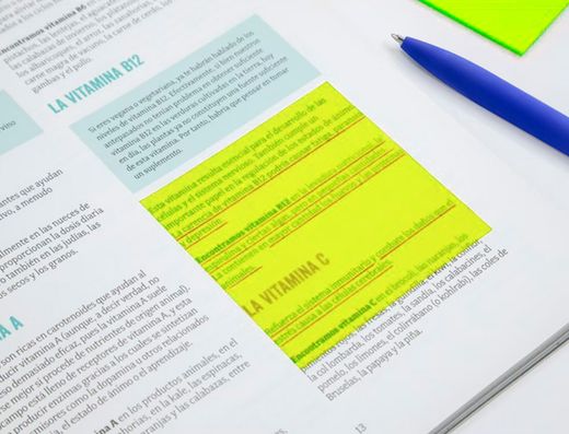 Bloc de notas adhesivas quita y pon q-connect 76x76 mm removible plastico translucido amarillo neon con 50 hojas