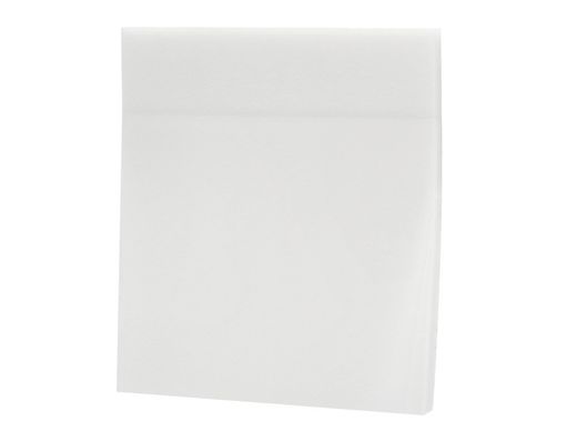 Bloc de notas adhesivas quita y pon q-connect 76x76 mm removible plastico translucido blanco 50 hojas
