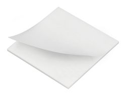 Bloc de notas adhesivas quita y pon q-connect 76x76 mm removible plastico translucido blanco 50 hojas