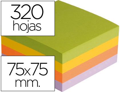 Bloc de Notas Adhesivas Quita y Pon Q-Connect con 320 Hojas