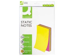 Bloc de notas magneticas quita y pon q-connect 210x297 mm 100 hojas 5 colores fluorescentes