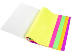 Bloc de notas magneticas quita y pon q-connect 210x297 mm 100 hojas 5 colores fluorescentes