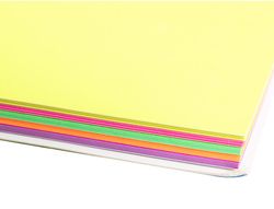 Bloc de notas magneticas quita y pon q-connect 210x297 mm 100 hojas 5 colores fluorescentes