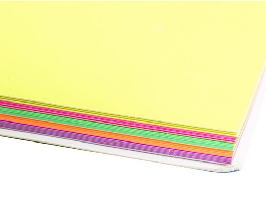 Bloc de notas magneticas quita y pon q-connect 210x297 mm 100 hojas 5 colores fluorescentes