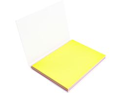 Bloc de notas magneticas quita y pon q-connect 70x100 mm 100 hojas 5 colores fluorescentes