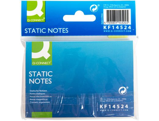 Bloc de notas magneticas quita y pon q-connect 70x100 mm 100 hojas 5 colores fluorescentes