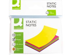 Bloc de notas magneticas quita y pon q-connect 70x100 mm 100 hojas 5 colores fluorescentes