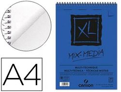 Bloc Dibujo Acuarela Canson Xl Mix Media Grano Medio Din A4 Microperforado Espiral 21X29,7 cm 30 Hojas 300 Gr