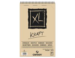 Bloc Dibujo Esbozo Canson Xl Kraft Din A3 Kraft Rayado Beige Espiral 29,7X42 cm 60 Hojas 90 Gr