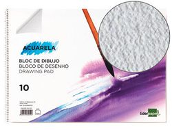 Bloc Dibujo Liderpapel Acuarela Espiral 297X210Mm 10 Hojas 300G/M2 Sin Recuadro