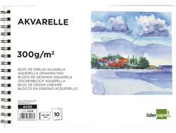 Bloc Dibujo Liderpapel Acuarela Espiral 297X210Mm 10 Hojas 300G/M2 Sin Recuadro