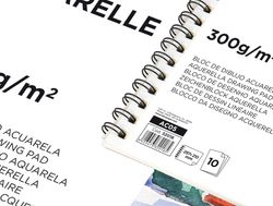 Bloc Dibujo Liderpapel Acuarela Espiral 297X210Mm 10 Hojas 300G/M2 Sin Recuadro