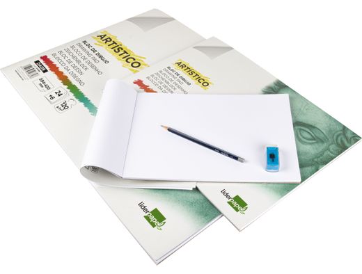 Bloc Dibujo Liderpapel Artistico Encolado 210X297 mm 30 Hojas 120G/M2 Sin Recuadro