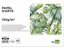 Bloc Dibujo Liderpapel Artistico Encolado 230X325Mm 20 Hojas 130G/M2 Sin Recuadro