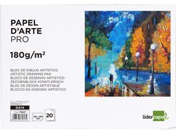 Bloc Dibujo Liderpapel Artistico Encolado 230X325Mm 20 Hojas 180 G/M2 Sin Recuadro
