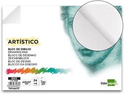 Bloc Dibujo Liderpapel Artistico Encolado 297X420 mm 30 Hojas 120G/M2 Sin Recuadro