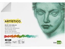Bloc Dibujo Liderpapel Artistico Encolado 297X420 mm 30 Hojas 120G/M2 Sin Recuadro