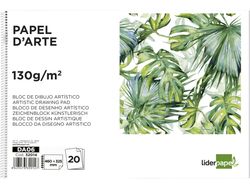 Bloc Dibujo Liderpapel Artistico Espiral 460X325Mm 20 Hojas 130G M2 Sin Recuadro Perforado