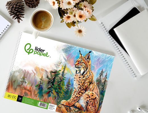 Bloc dibujo liderpapel artistico natura espiral 230x325mm 20 hojas 130g/m2 sin recuadro perforado