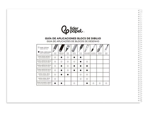 Bloc dibujo liderpapel artistico natura espiral 230x325mm 20 hojas 130g/m2 sin recuadro perforado