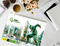 Bloc dibujo liderpapel artistico urban espiral 230x325mm 20 hojas 130g/m2 sin recuadro perforado