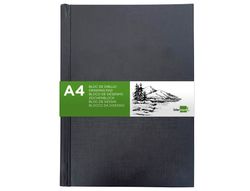 Bloc dibujo liderpapel esbozos encuadernado din A4 210x297 mm 100 hojas 100 g/m2 color negro