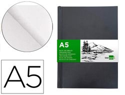 Bloc dibujo liderpapel esbozos encuadernado din A5 210x148 mm 100 hojas 100 g/m2 color negro