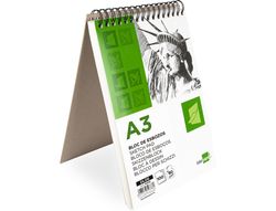 Bloc Dibujo Liderpapel Esbozos Espiral A3 297X420Mm 100 Hojas 90G/M2 Sin Recuadro