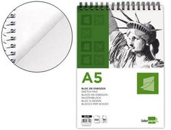 Bloc Dibujo Liderpapel Esbozos Espiral A5 148X210Mm 100 Hojas 90G/M2 Sin Recuadro
