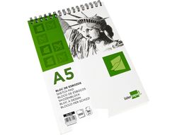 Bloc Dibujo Liderpapel Esbozos Espiral A5 148X210Mm 100 Hojas 90G/M2 Sin Recuadro