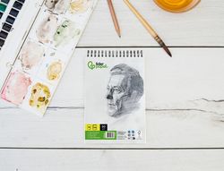 Bloc dibujo liderpapel esbozos espiral din a6 105x148mm 100 hojas 90gr/m2 sin recuadro