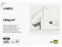 Bloc Dibujo Liderpapel Lineal Encolado 230X325Mm 20 Hojas 130G/M2 con Recuadro