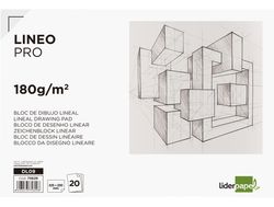 Bloc Dibujo Liderpapel Lineal Encolado 230X325Mm 20 Hojas 180 G/M2 con Recuadro