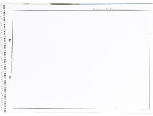 Bloc Dibujo Liderpapel Lineal Espiral 230X325Mm 20 Hojas 130G/M2 con Recuadro 2 Taladros Perforado