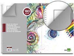 Bloc Dibujo Liderpapel Lineal Espiral 460X325Mm 20 Hojas 180 G/M2 con Recuadroperforado