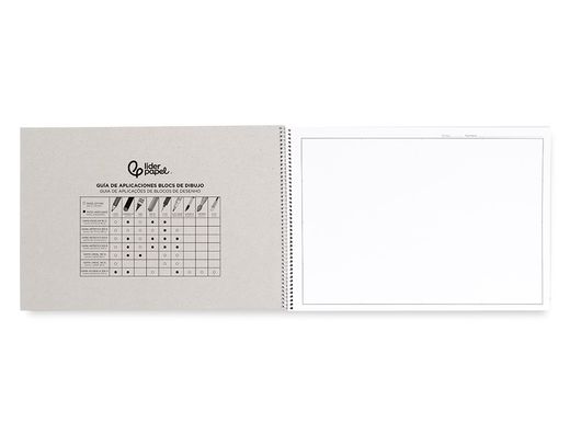 Bloc dibujo liderpapel lineal historico espiral 230x325mm 20 hojas 130g/m2 con recuadro perforado