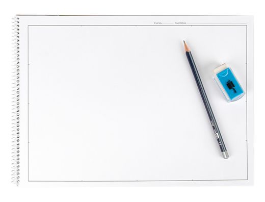 Bloc dibujo liderpapel lineal historico espiral 230x325mm 20 hojas 130g/m2 con recuadro perforado