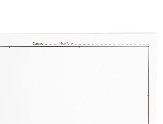 Bloc dibujo liderpapel lineal vanguardia espiral 230x325mm 20 hojas 130g/m2 con recuadro perforado