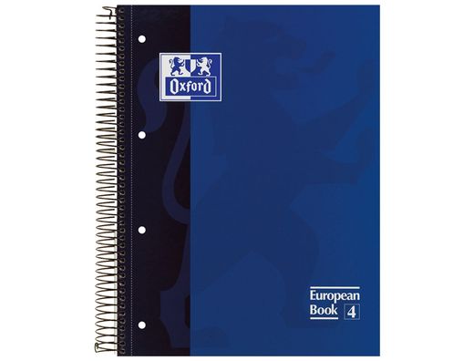 Bloc Espiral Oxford Tapa Extradura Microperforado Din A4 80 Hojas Cuadros 5Mm Colores Surtidos